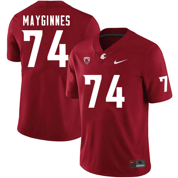 Men #74 Dylan Mayginnes Washington Cougars College Football Jerseys Sale-Crimson